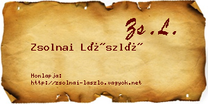 Zsolnai László névjegykártya